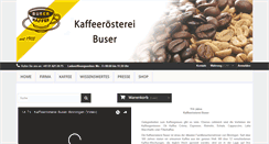 Desktop Screenshot of buser-kaffee.ch