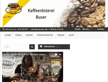 Tablet Screenshot of buser-kaffee.ch